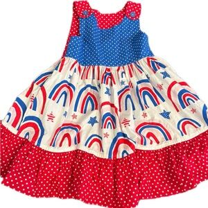 Eleanor rose patriotic 5-6 rainbow dress